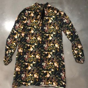 Floral Greylin dress w bow tie